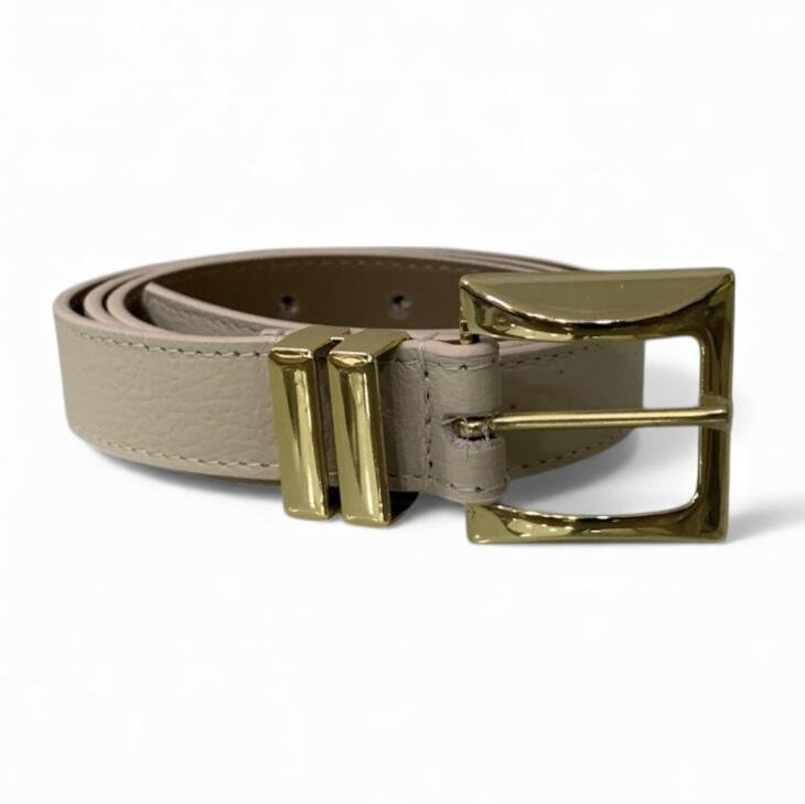 Cinto Fino Feminino em Couro Fivela Quadrada 028