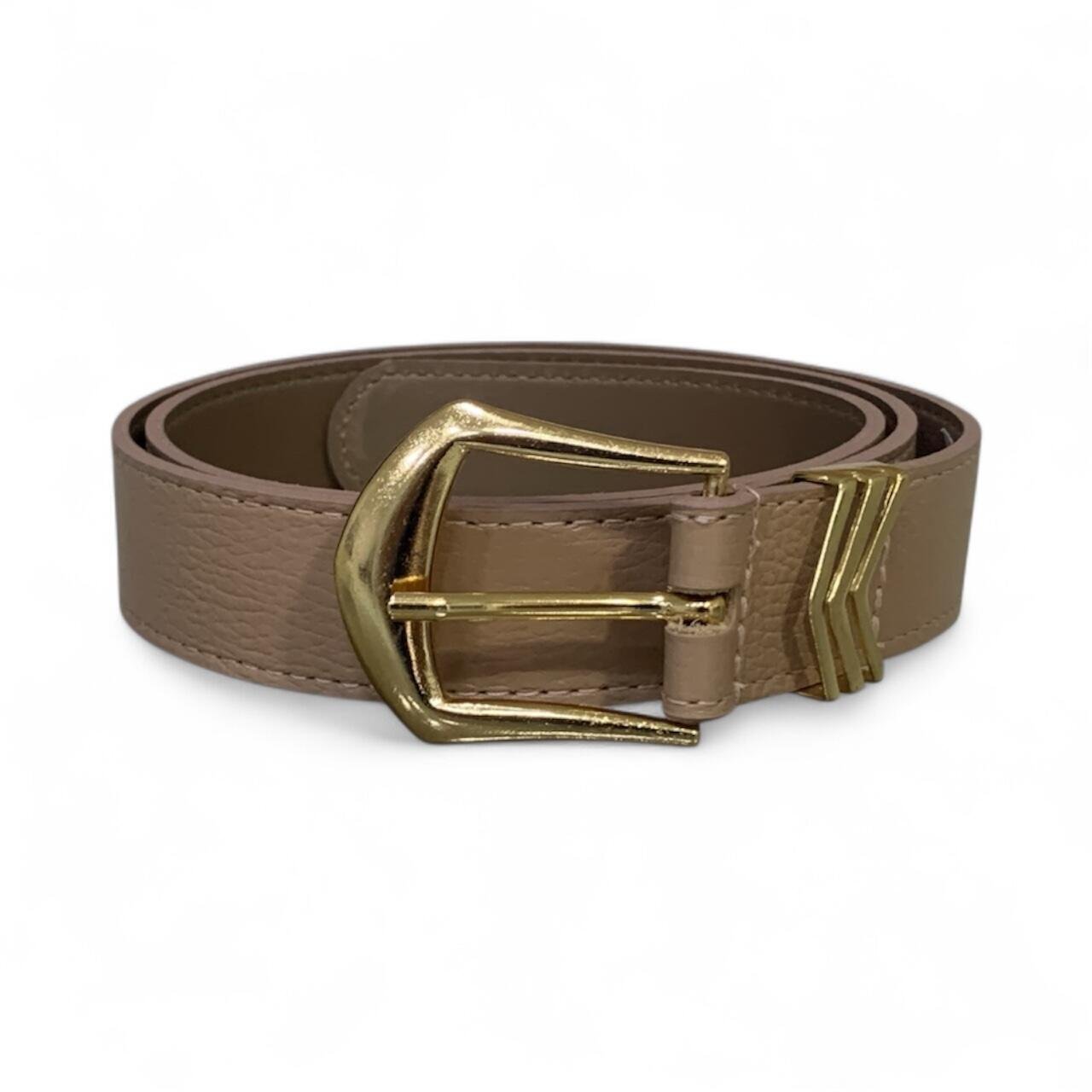 Cinto Feminino em Couro Fivela Dourada 014