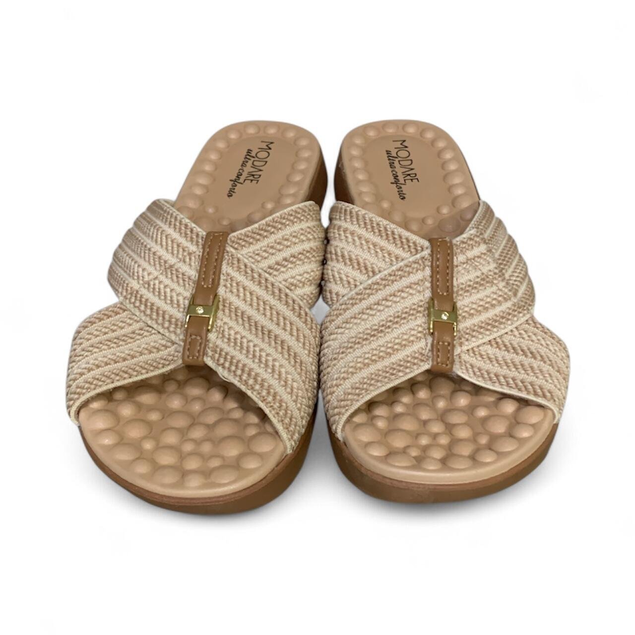 Chinelo Feminino Modare Ultraconforto Massageador 7142.101 Bege 3