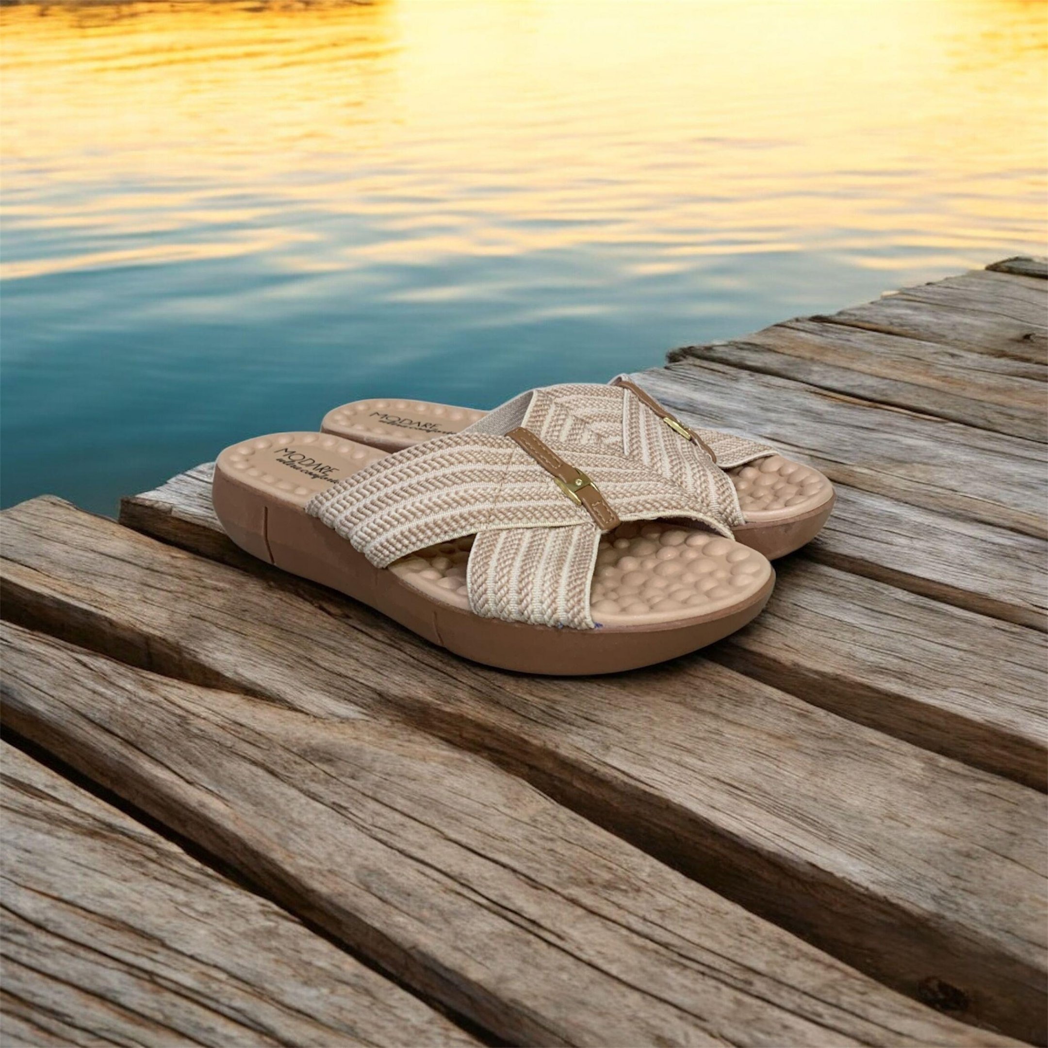 Chinelo Feminino Modare Ultraconforto Massageador 7142.101 Bege 5