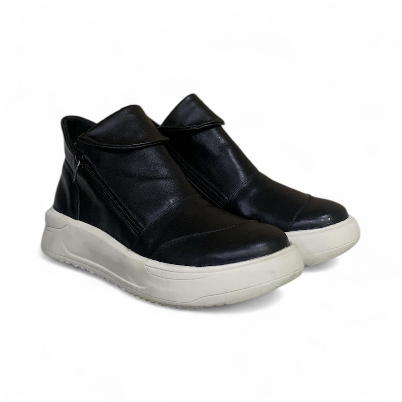 Tênis Bota Feminino Balatore em Couro Vittoria 005 Preto 2