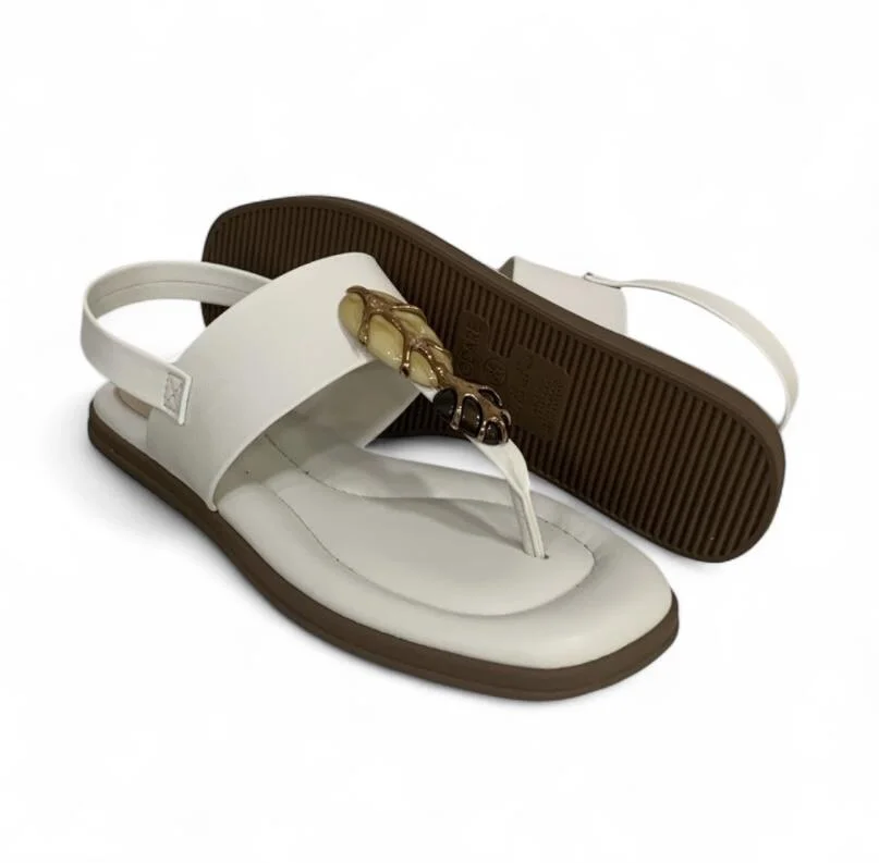 Sandália Feminina Rasteira Modare Ultraconforto 7212.103 Branco 5