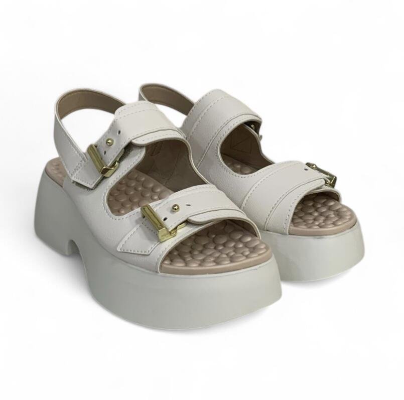 Sandalia Papete Feminina Modare Conforto 7210.208 Branco 2