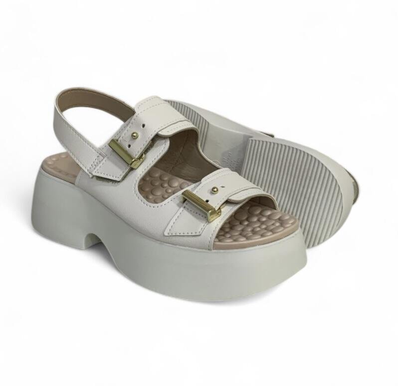 Sandalia Papete Feminina Modare Conforto 7210.208 Branco 3