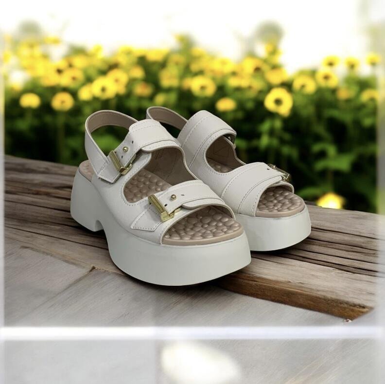 Sandalia Papete Feminina Modare Conforto 7210.208 Branco 4