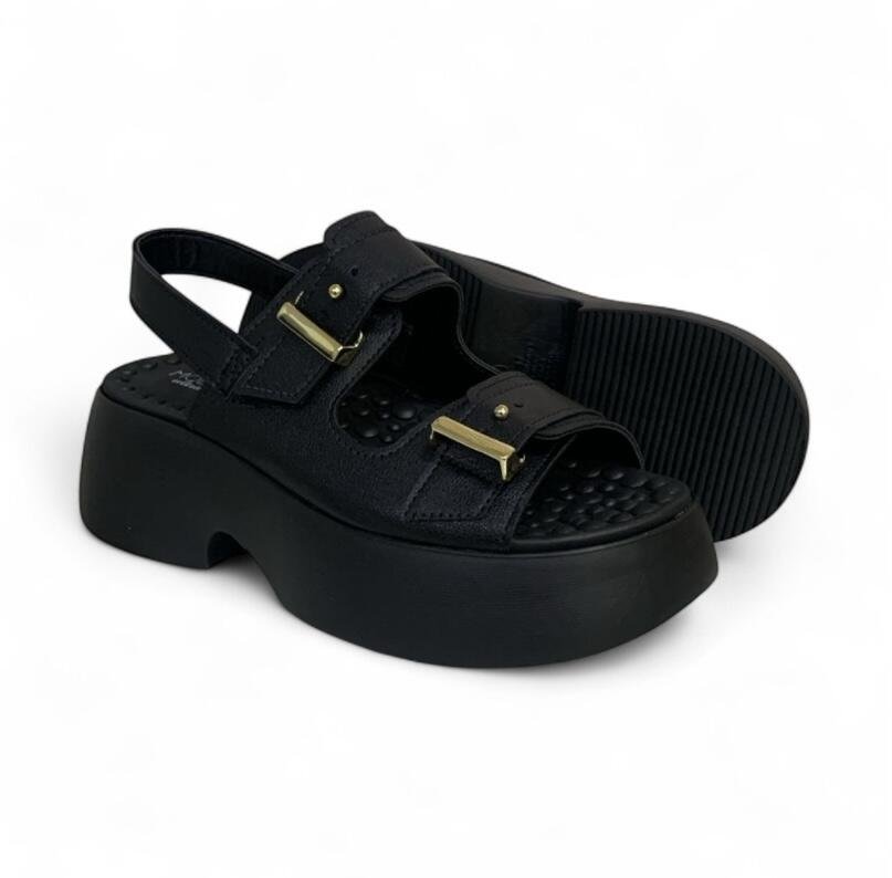Sandalia Papete Feminina Modare Conforto 7210.208 Preto 3