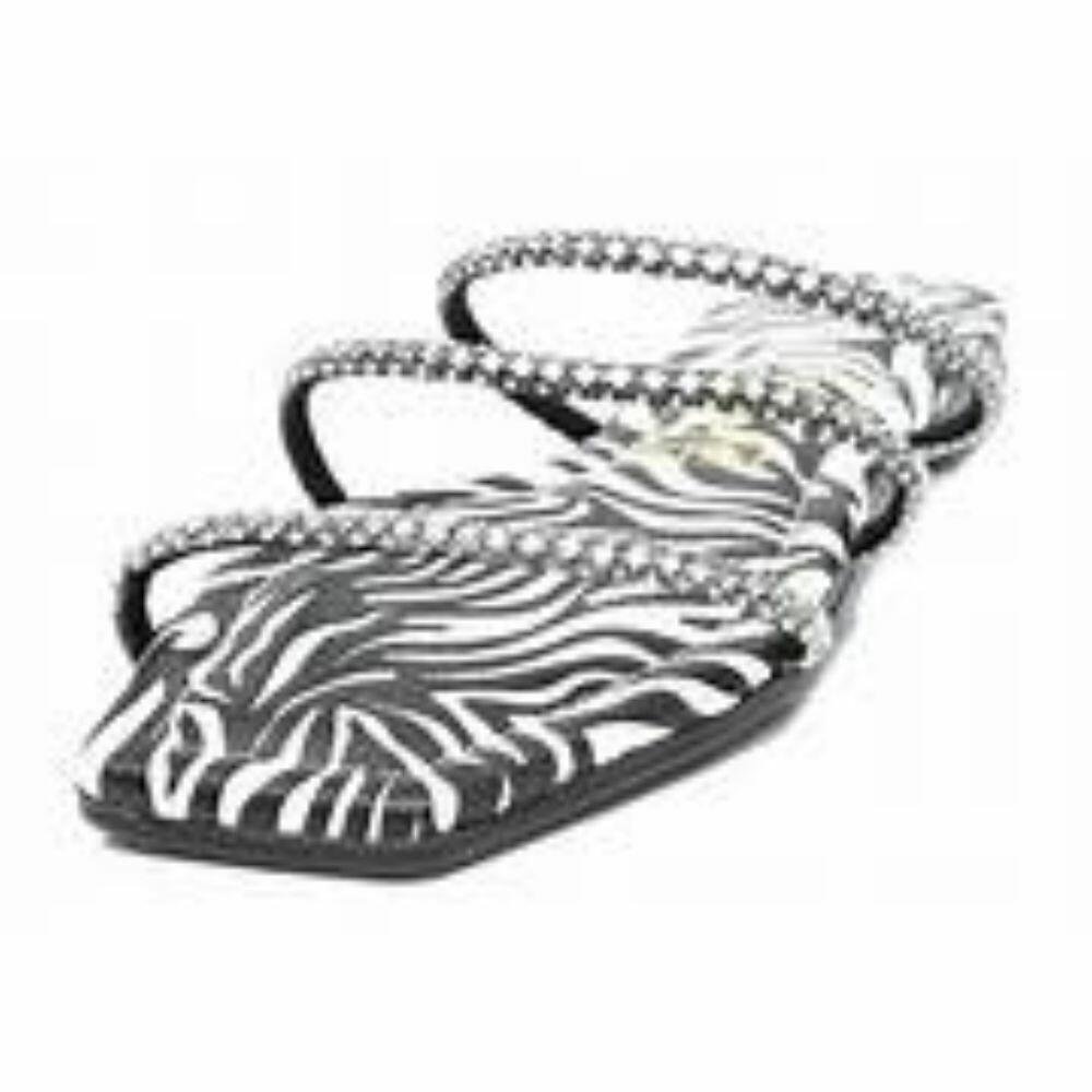 Rasteira Vizzano Strass Zebra 6479.101 Animal Print 2
