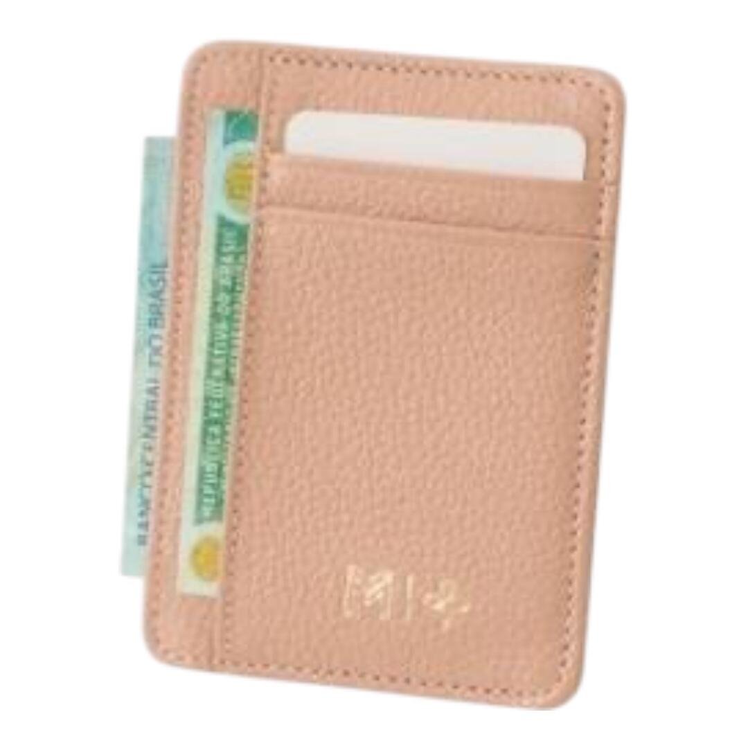 Porta-Cartão Feminino em Couro Mariart 723 Rosa 2