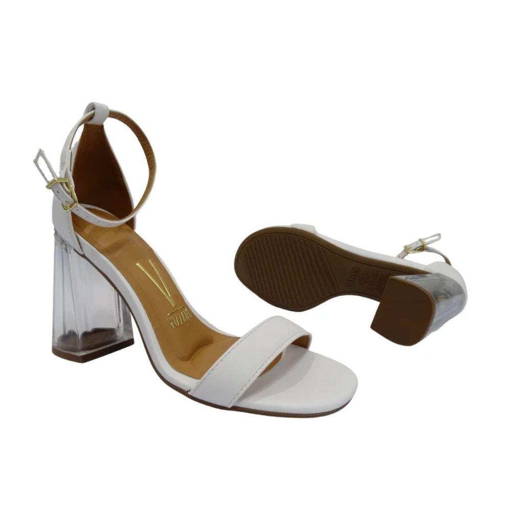 Sandália Salto Bloco Vizzano 6480.102 Branco 4