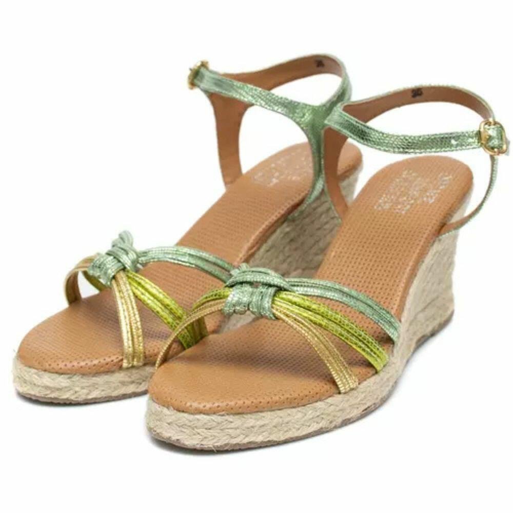 Sandália Feminina em Couro Orcade 082533 Verde 2