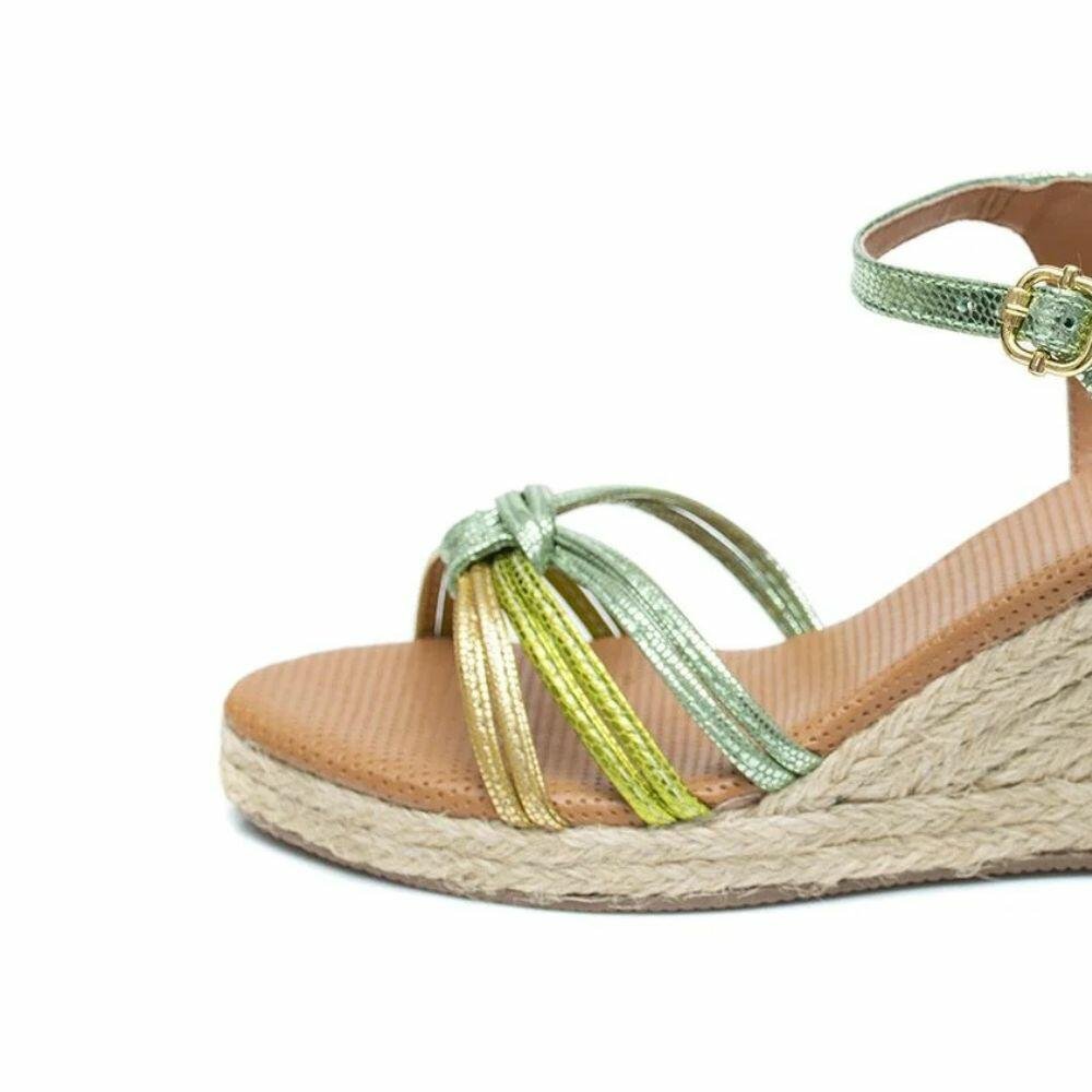 Sandália Feminina em Couro Orcade 082533 Verde 4