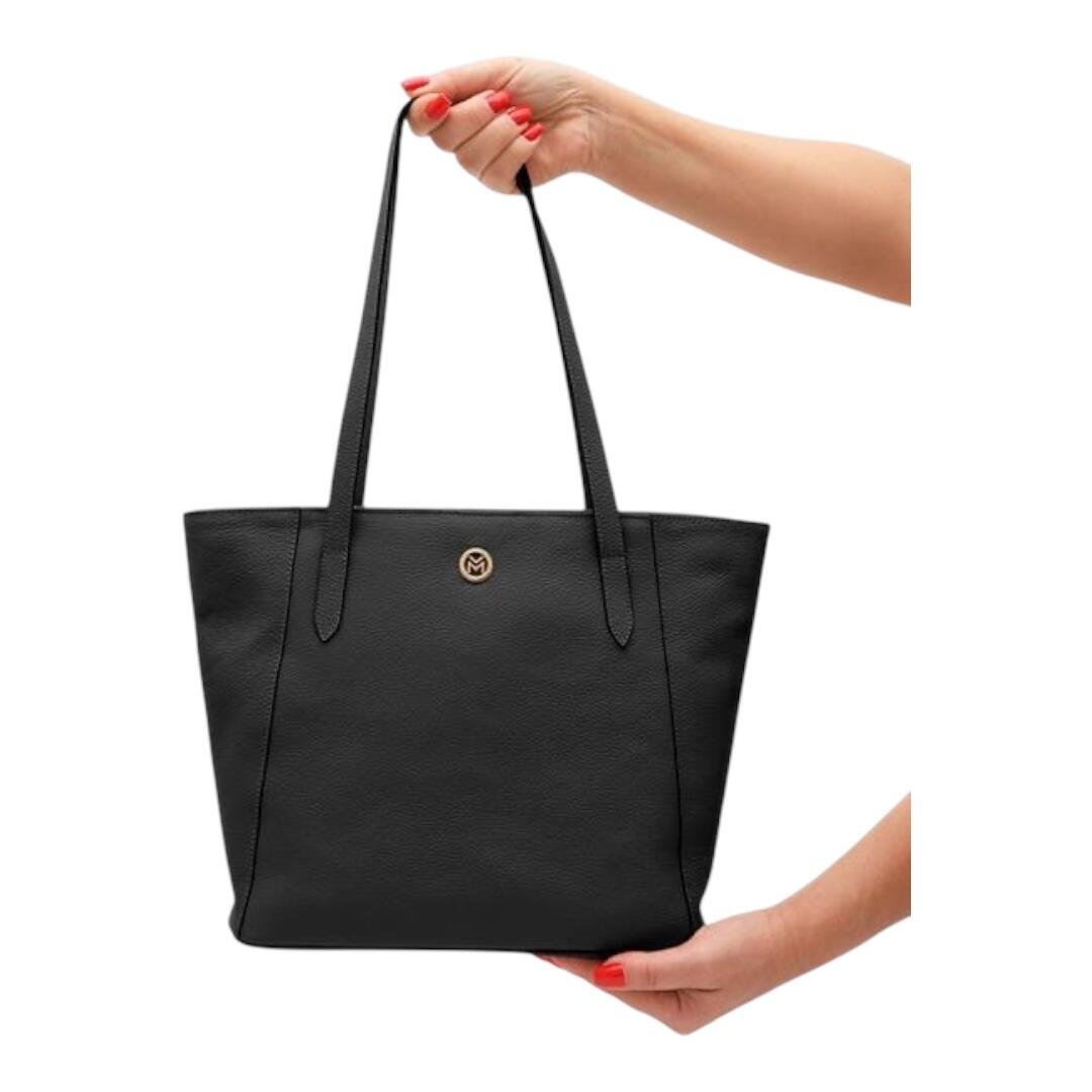 Bolsa Feminina Shoulder Couro Mariart Manacá Preto 3