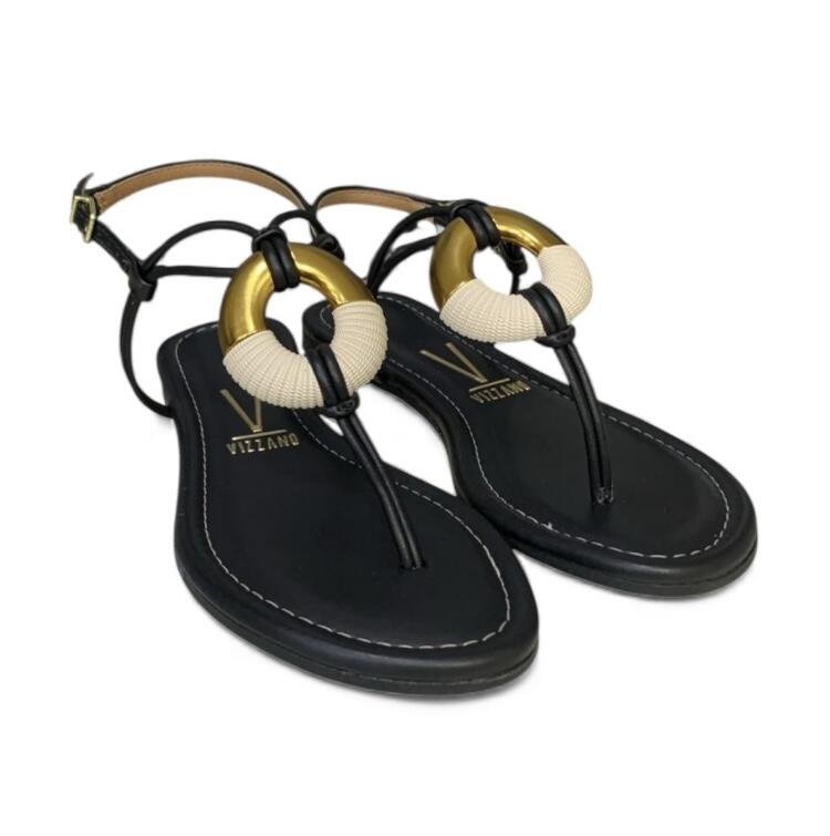 Sandália Feminina Vizzano Rasteira 6371.1001 Preto 2
