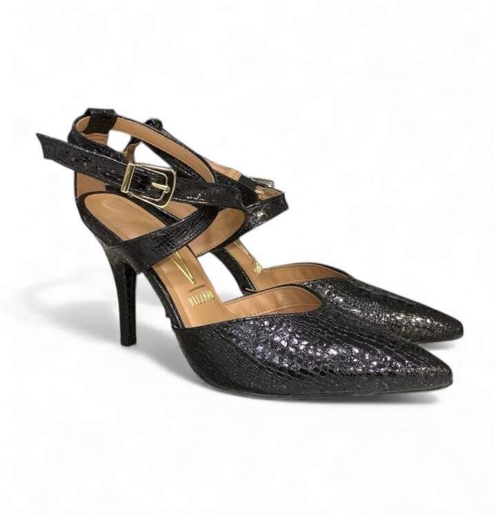 Scarpin Feminino Vizzano 1184.1716 Salto Alto Elegante Preto 2