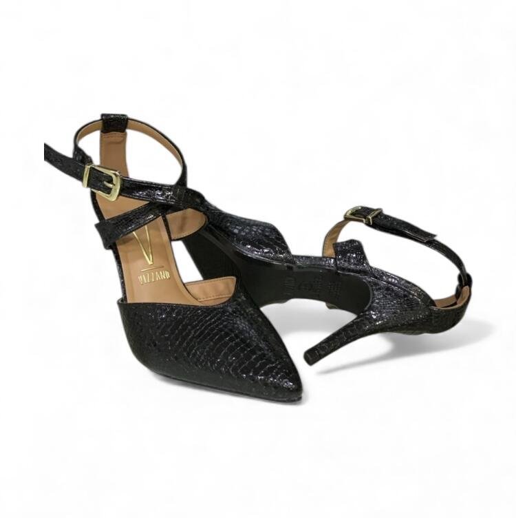 Scarpin Feminino Vizzano 1184.1716 Salto Alto Elegante Preto 3