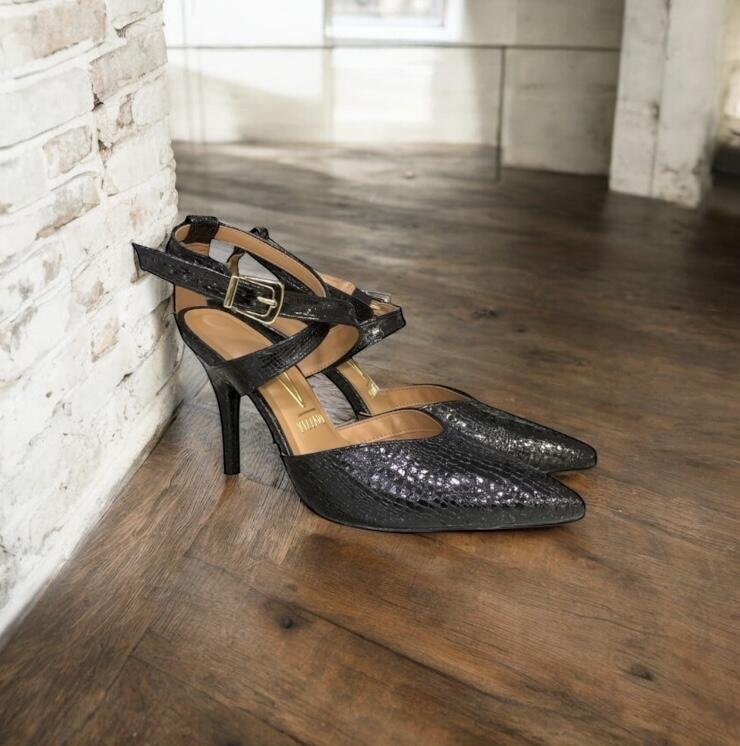 Scarpin Feminino Vizzano 1184.1716 Salto Alto Elegante Preto 4