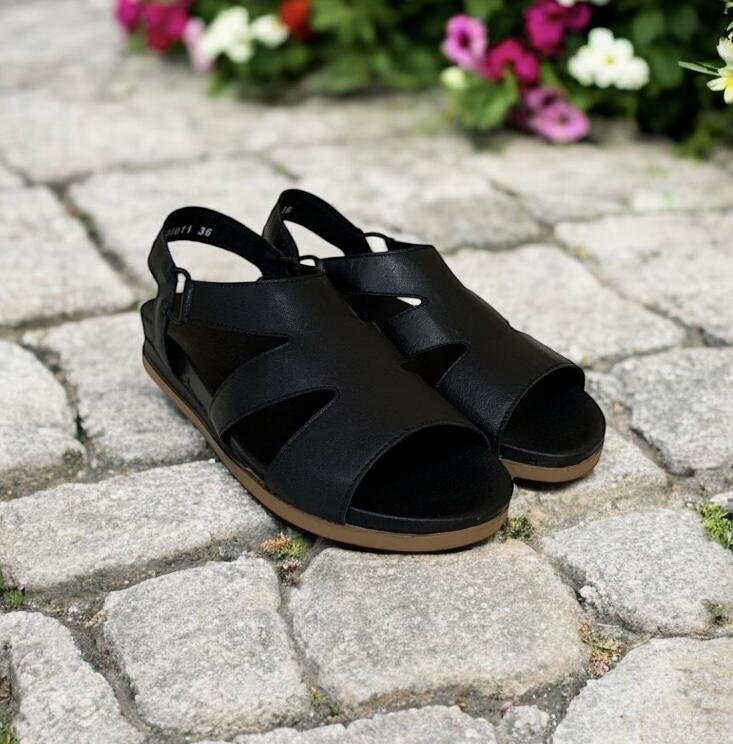 Sandália Feminina Anabela Moscardini em Couro 528011 Preto 4