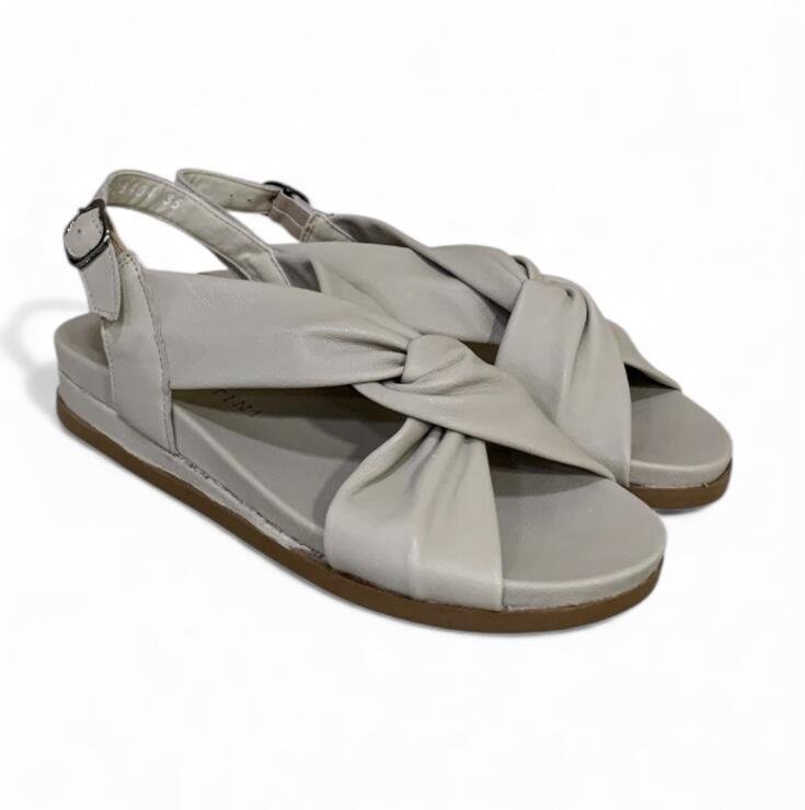 Sandália Feminina Anabela Moscardini em Couro 528404 Off White 2