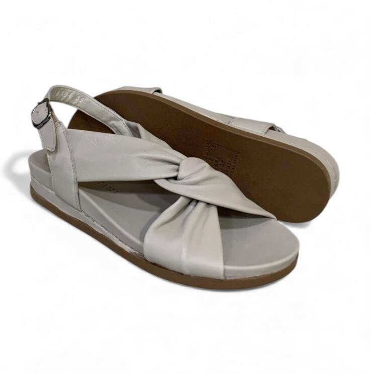 Sandália Feminina Anabela Moscardini em Couro 528404 Off White 3