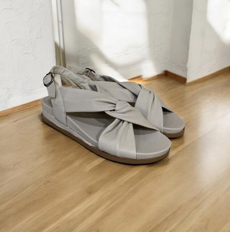 Sandália Feminina Anabela Moscardini em Couro 528404 Off White 4