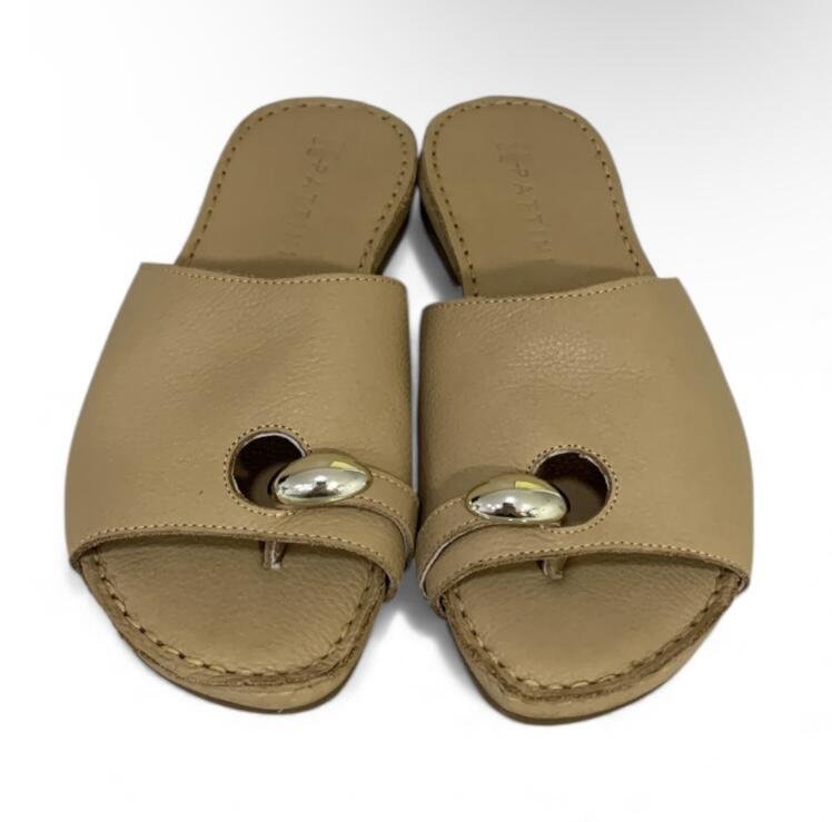 Sandália Feminina Rasteira Moscardini em Couro 347109 Bege 4