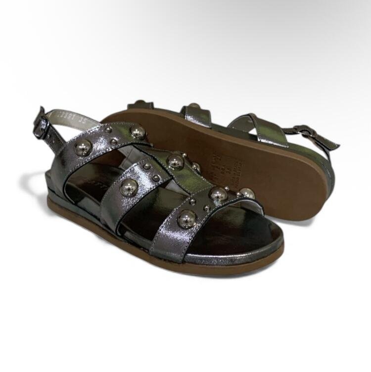 Sandália Feminina Anabela Moscardini em Couro 528891 Prata 3