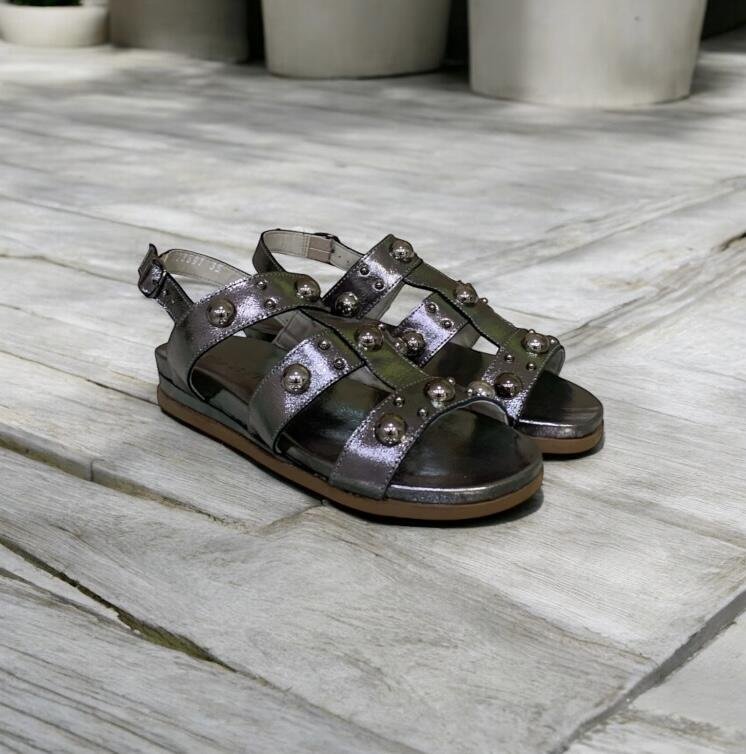 Sandália Feminina Anabela Moscardini em Couro 528891 Prata 4