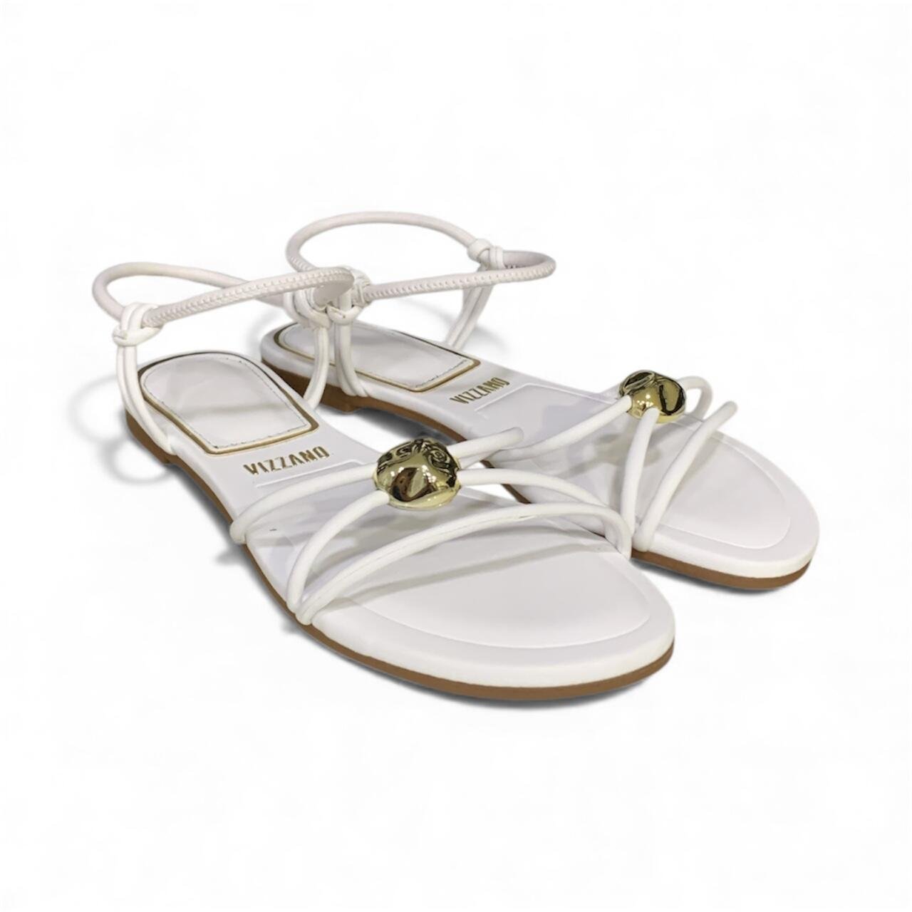 Sandalia Feminina Rasteirinha Tiras Vizzano 6528109 Branco 2