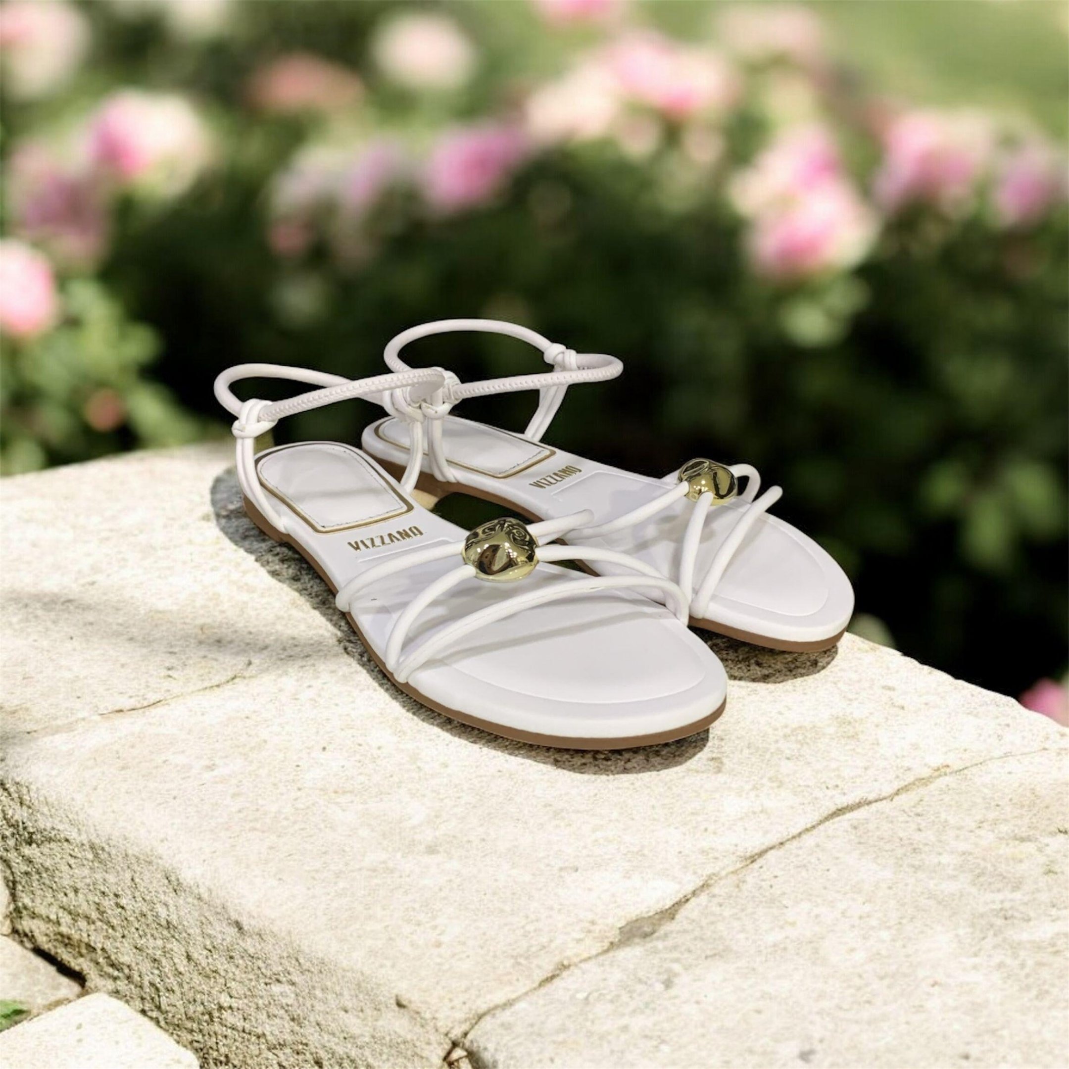 Sandalia Feminina Rasteirinha Tiras Vizzano 6528109 Branco 4