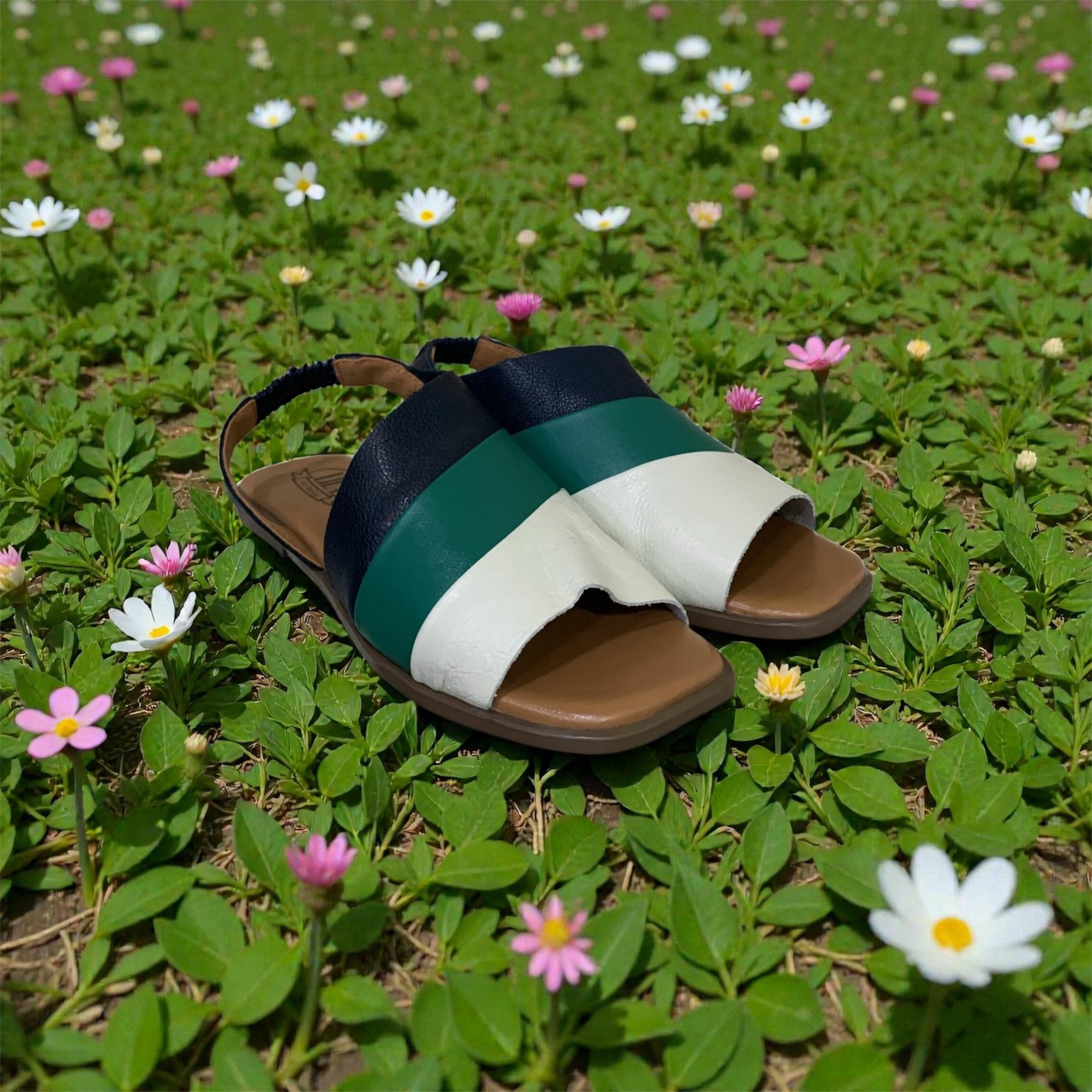 Sandália Feminina em Couro Flat Rasteira Piazza PZ002 Multicores 5