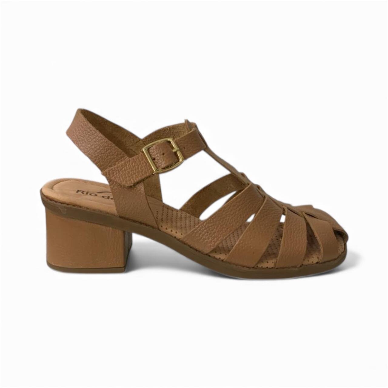 Sandália Feminina de Couro Rio de Luz 8117