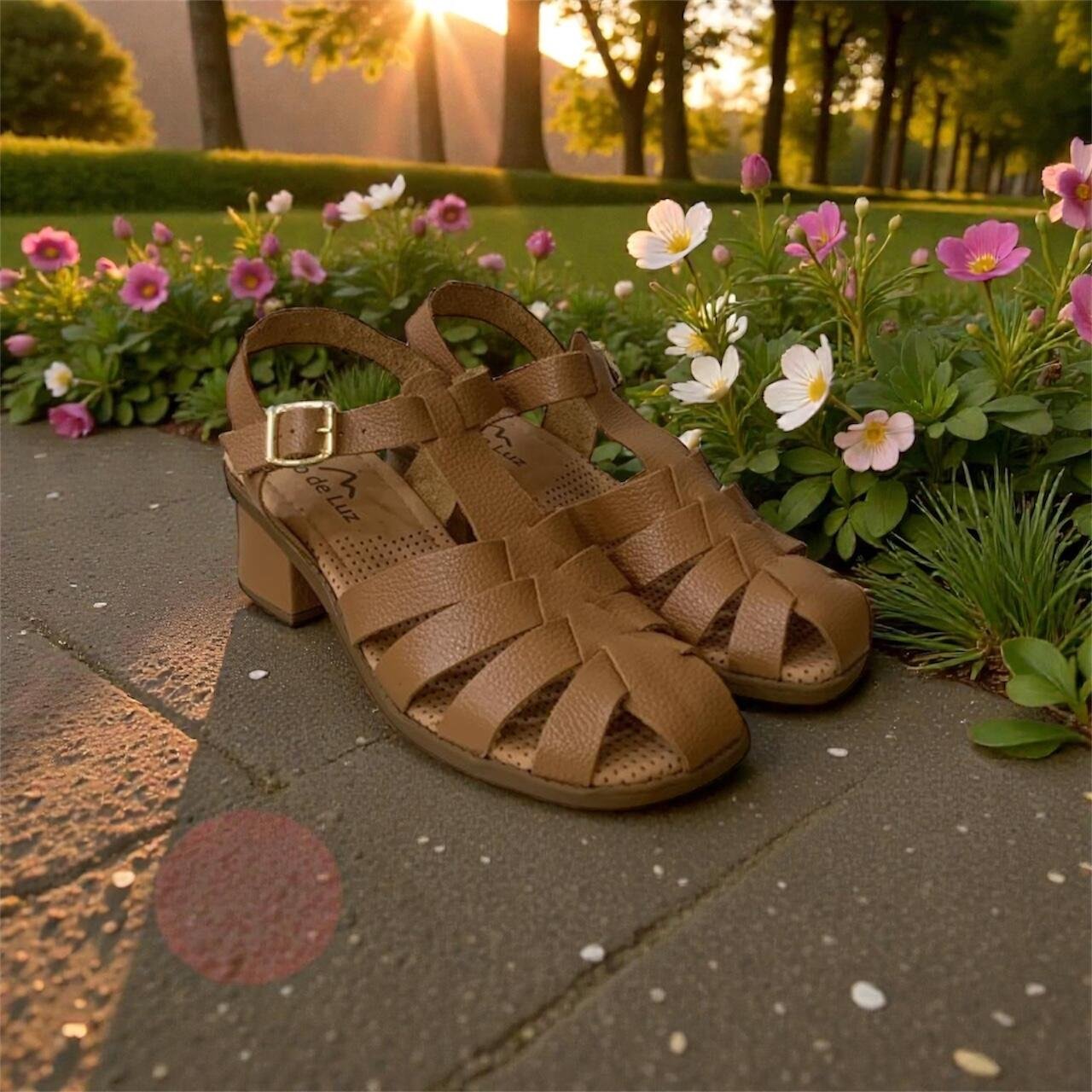 Sandália Feminina de Couro Rio de Luz 8117 Marrom 4