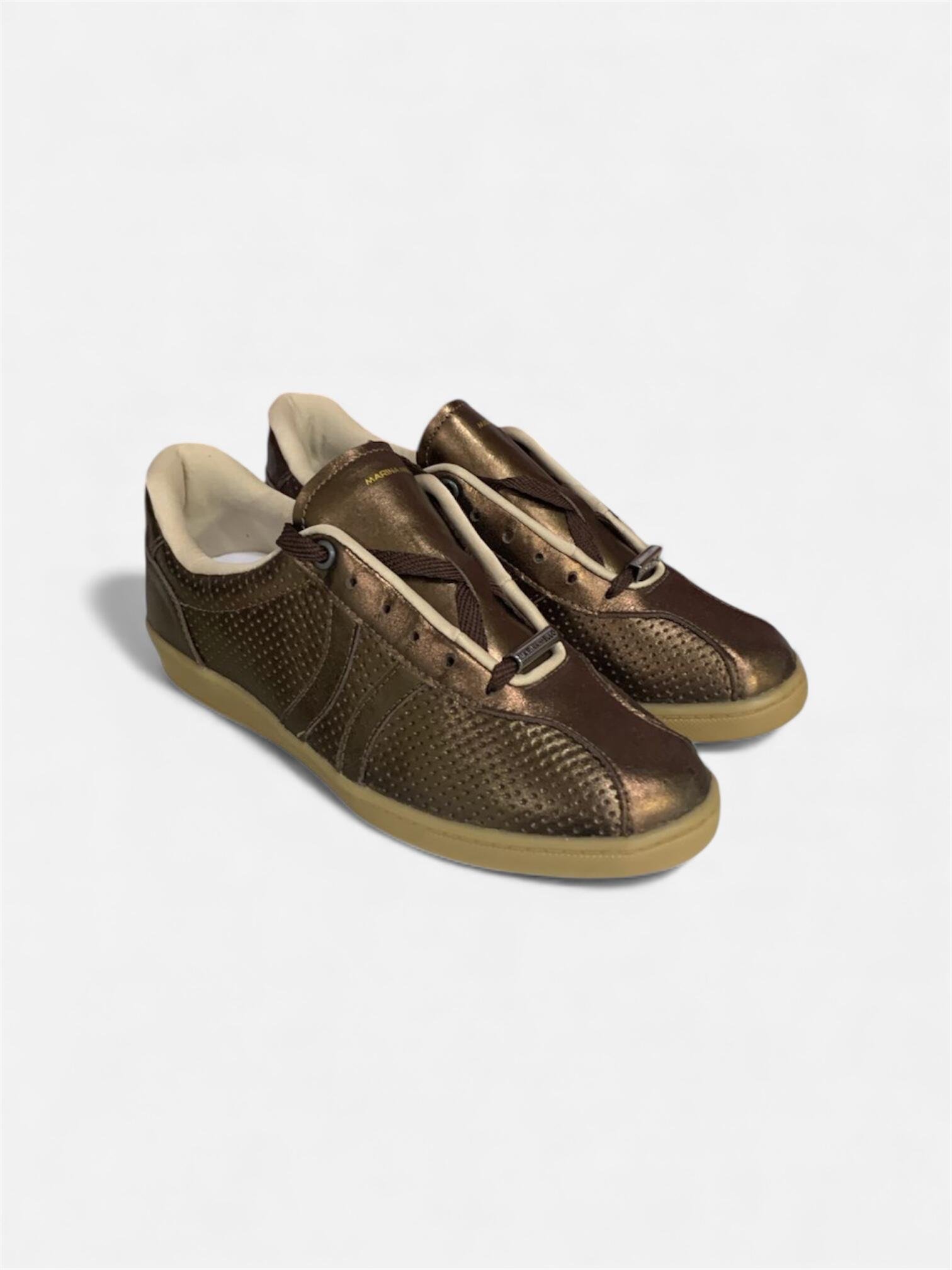 Tênis Feminino em Couro Marina Mello 12188 Bronze 2