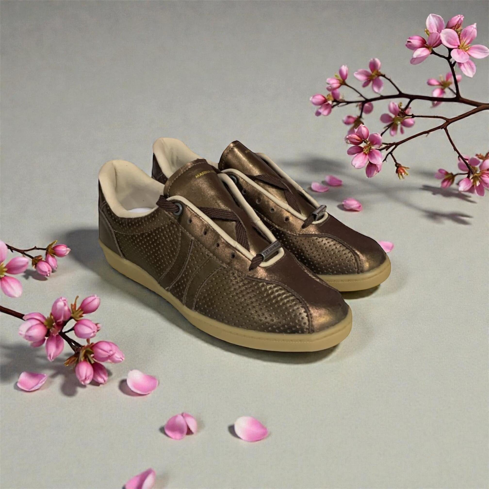 Tênis Feminino em Couro Marina Mello 12188 Bronze 5