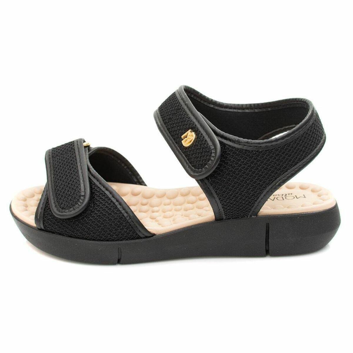 Sandália Papete Feminina Modare Confort Massageadora 7142118 Preto 3