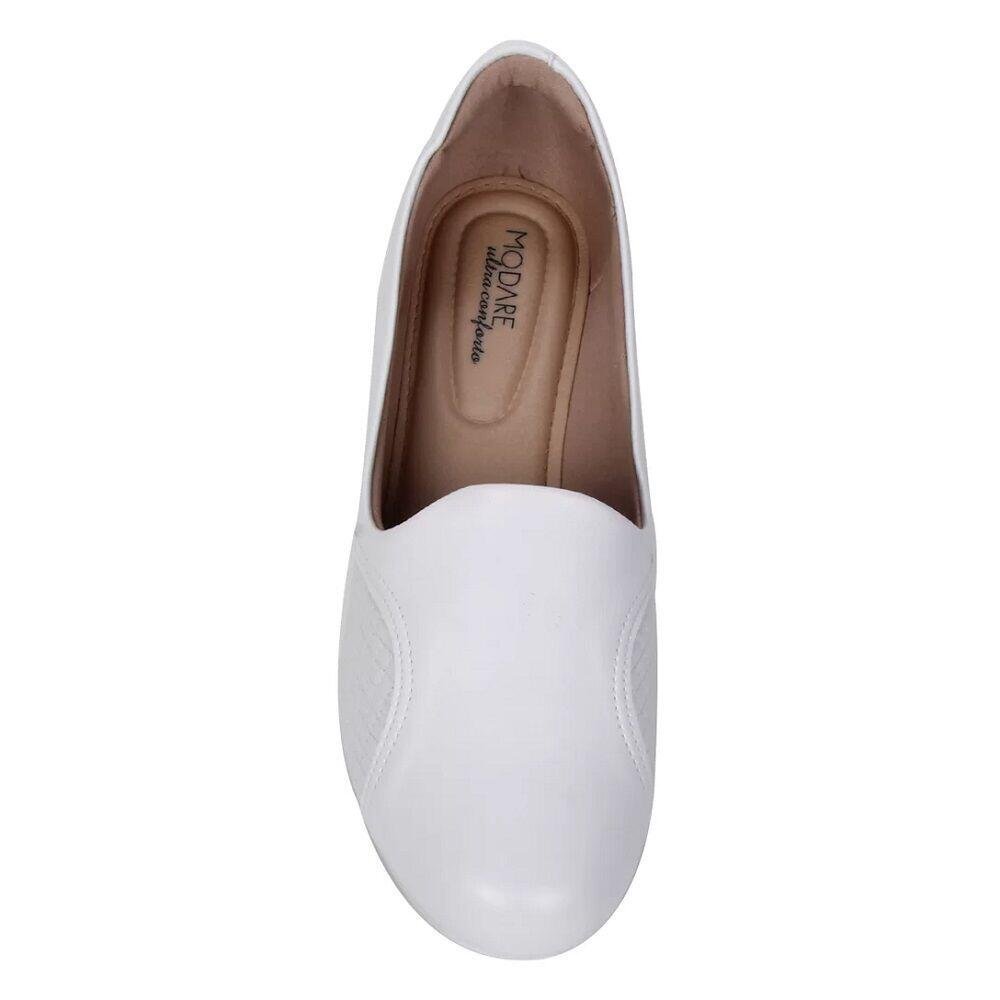 Sapato Anabela Modare Bico Redondo Confort Napa Branco Branco 4