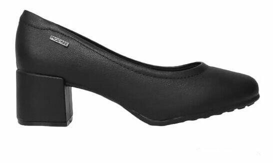 Scarpin Modare Confort Salto Grosso Napa Floather Preto Preto 2