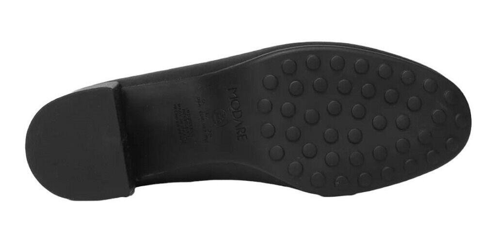 Scarpin Modare Confort Salto Grosso Napa Floather Preto Preto 5