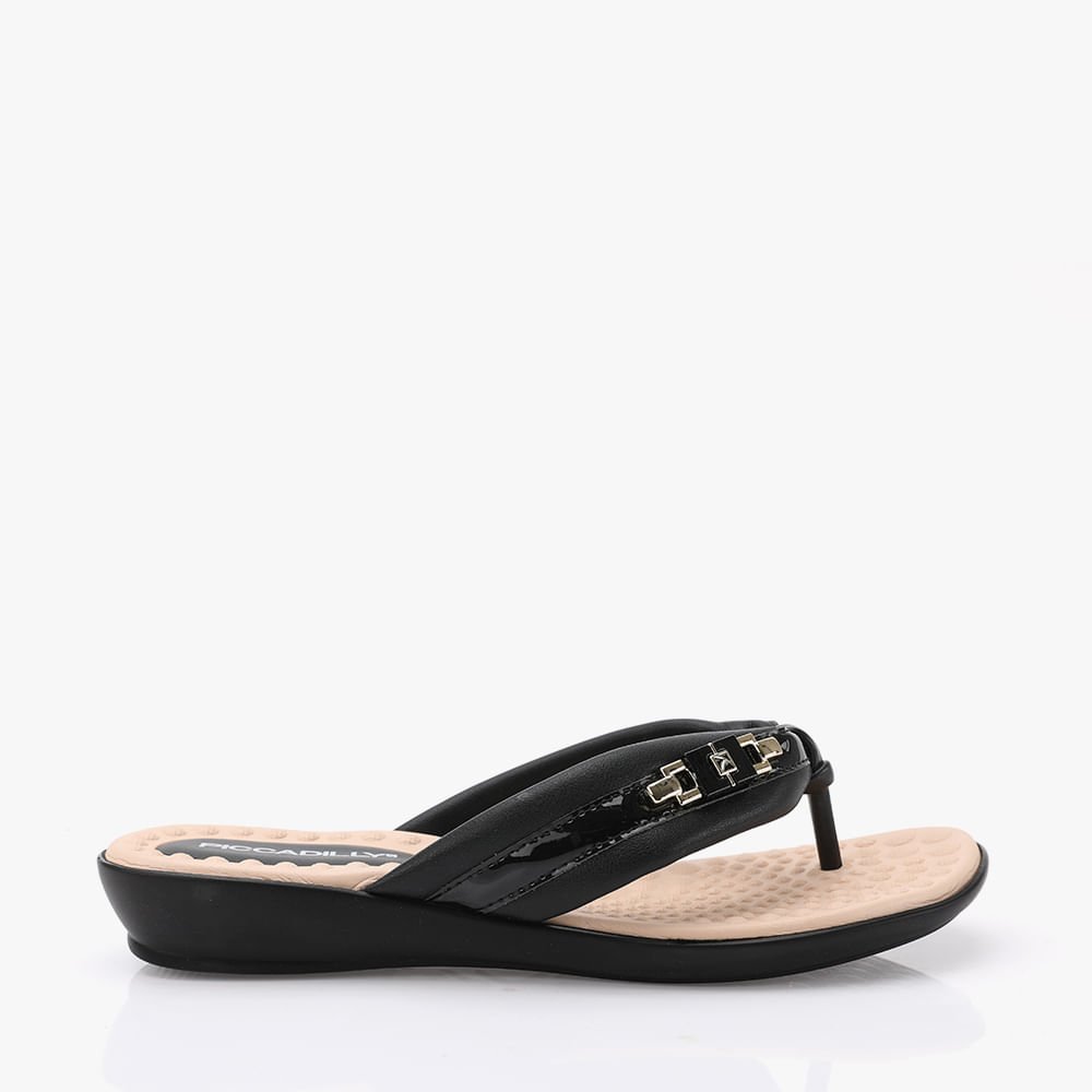 Chinelo Rasteira com Enfeite