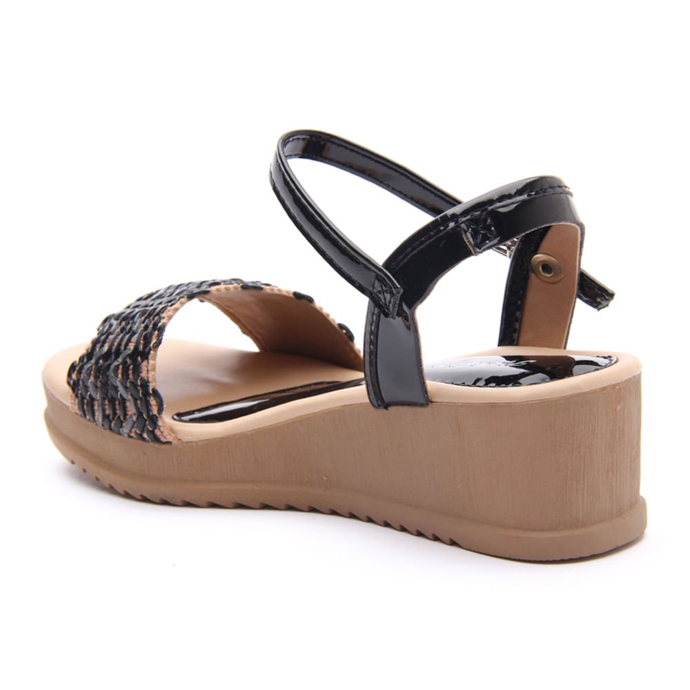 SANDALIA PINK CATS JUVENIL MENINA Preto 2