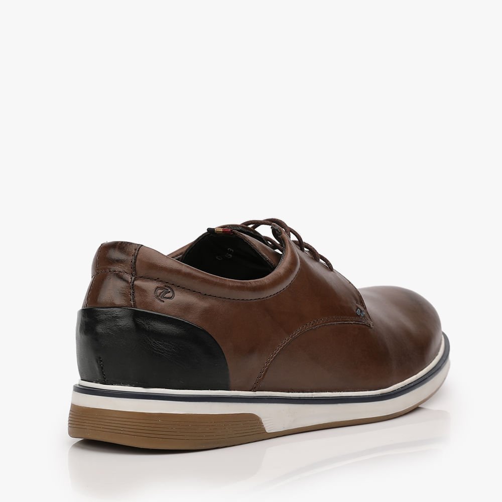 Sapato Esporte Fino Zapattero Cadarço Marrom 4