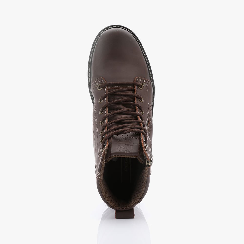 Bota Pegada Masculina em Couro Marrom 2