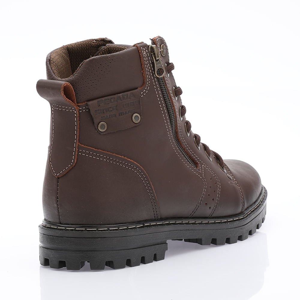Bota Pegada Masculina em Couro Marrom 3