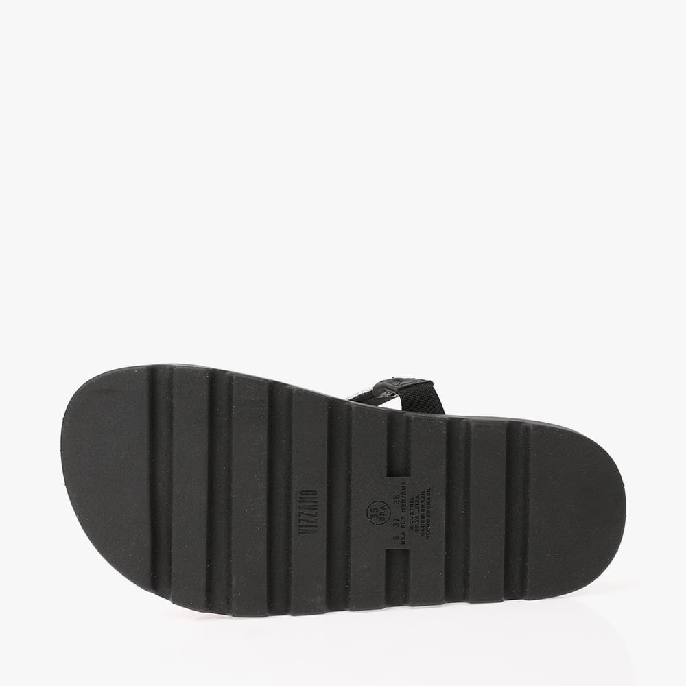 Sandalia Papete Com Duas Tiras E Detalhes Em Strass Branco 5