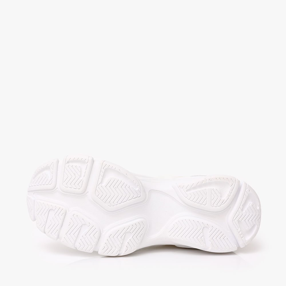 Tênis Casual Solado Alto Feminino Prata 3