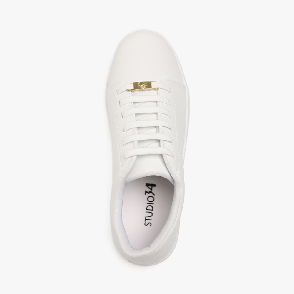 Tênis Casual Básico Feminino Branco 2