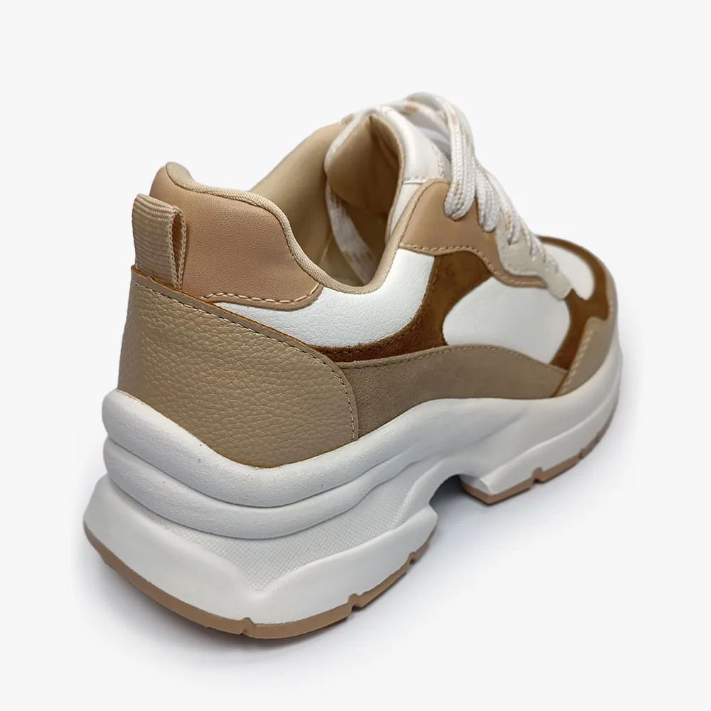 Tênis Casual Chunky Feminino Marrom 3