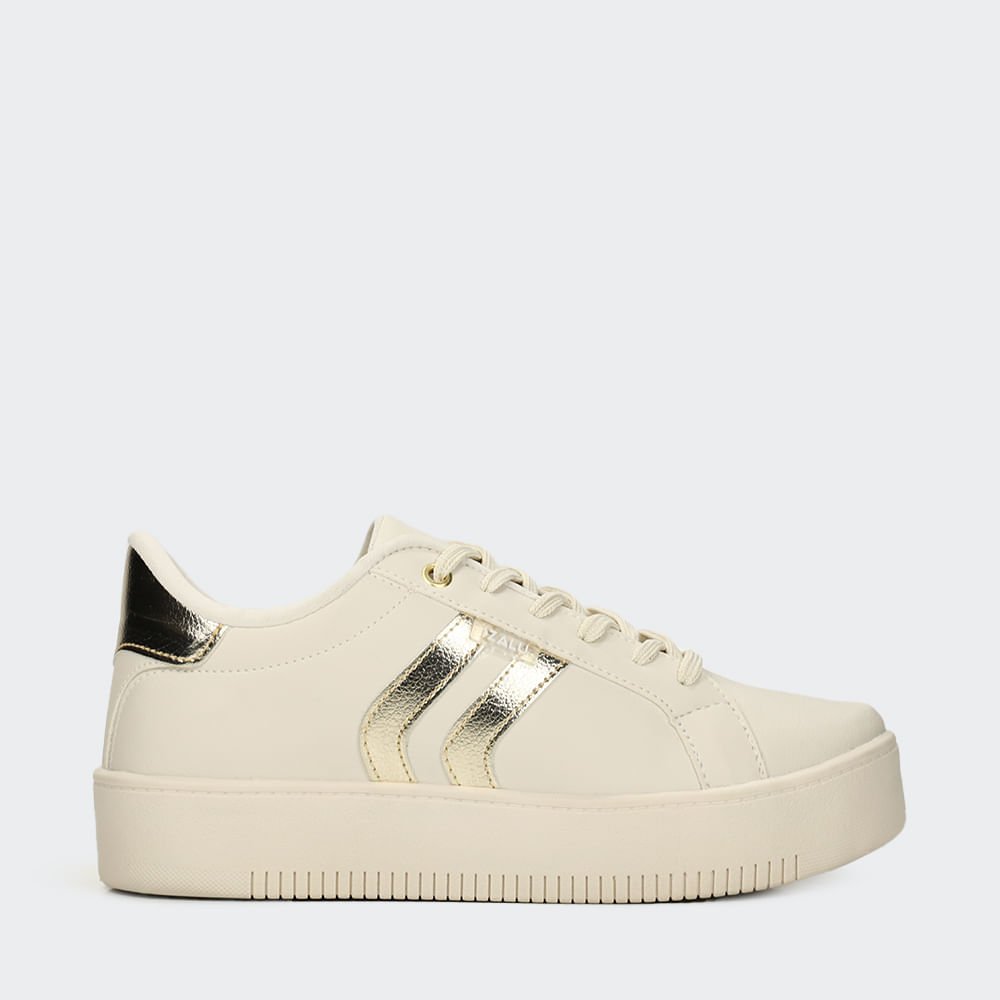 Tênis Casual Plataforma Feminino Bege 1