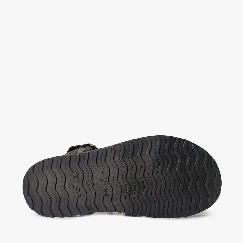 Sandália Rasteira Estrela Fivela Feminina Preto 4