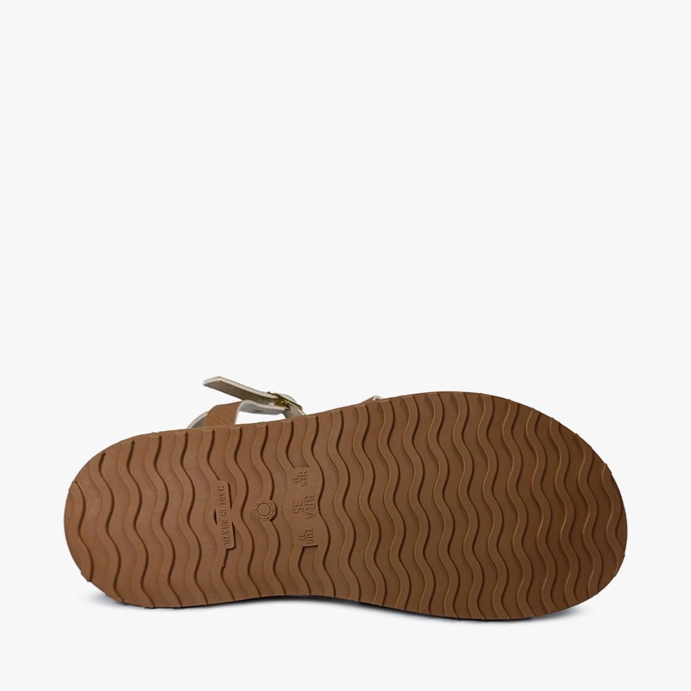 Sandália Rasteira Estrela Fivela Feminina Marrom 4